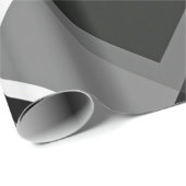 白黒モンドリアンスタイル抽象芸術幾何学的 ラッピングペーパー (ロールコーナー)