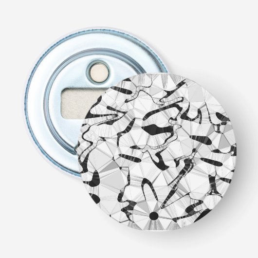 白黒モーション中ラウンドボトルオープナー 栓抜き (正面)