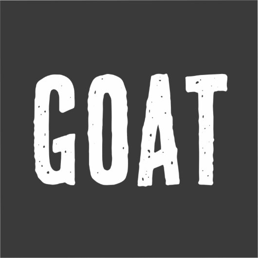 白黒ヤギ シール (正面)