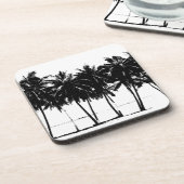白黒ヤシの木のシルエット コースター (左側)