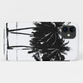 白黒ヤシの木のシルエット Case-Mate iPhoneケース (裏面(横))