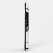 白黒ヤシの木のシルエット Case-Mate iPhoneケース (裏面/右)