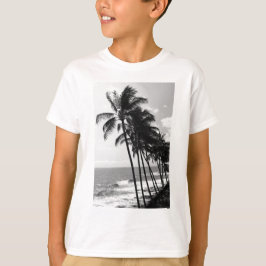 白黒ヤシの木 Tシャツ