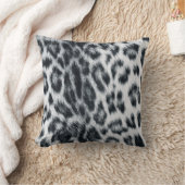 白黒ユキヒョウ現実的な外観 クッション (ブランケット)