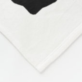 白黒ユニコーンスカル フリースブランケット (角)