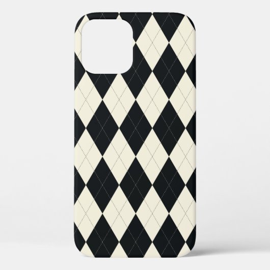 白黒ユニバーサルアーガイルiphone 4 ケース Case-Mate iPhoneケース (裏面)