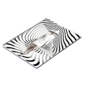 白黒ユニークの女性芸術イラストレーション ノートブック (左側)