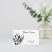 白黒ユニークエンジェルタトゥーアーティスト 名刺 (スタンド正面)