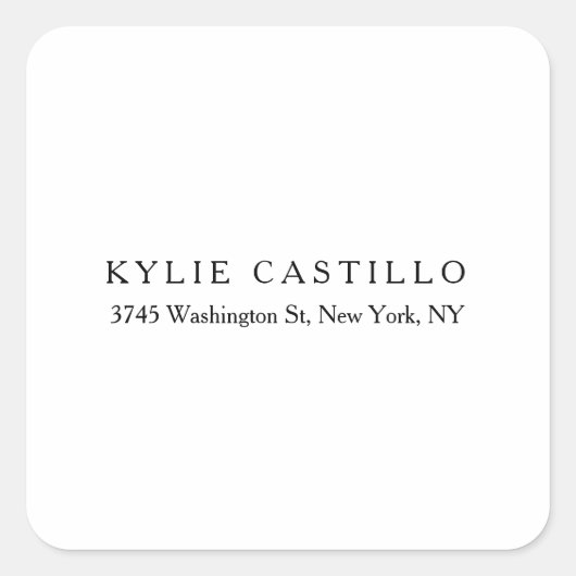 白黒ユニーククラシカルプロフェッショナル スクエアシール (正面)