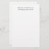 白黒ユニーククラシカルプロフェッショナル 便箋 (正面/裏面)