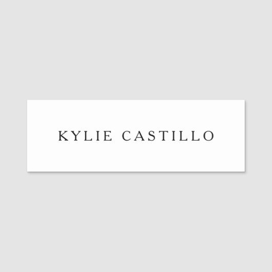 白黒ユニーククラシカルプロフェッショナル 名札 (正面)