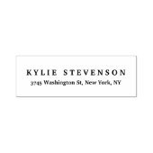 白黒ユニーククラシカル差出人住所ラベル セルフインキングスタンプ (デザイン)