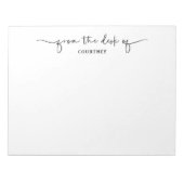 白黒ユニークスクリプトのスワップのデスクから ノートパッド (正面)