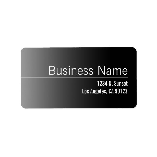 白黒ユニークビジネス差出人住所 ラベル (正面)
