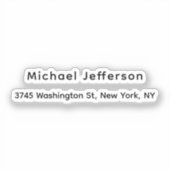 白黒ユニークプエレガントラン シール (正面)