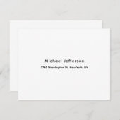 白黒ユニークプエレガントラン 出欠カード (正面/裏面)