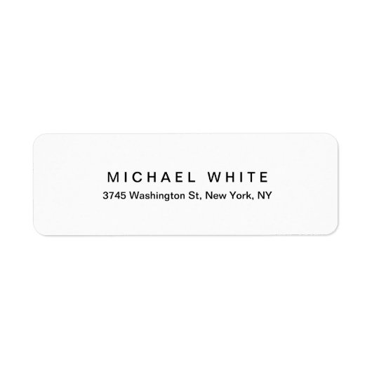 白黒ユニークミニマモダンリスト ラベル (正面)