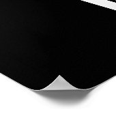 白黒ユニークモダンは決してバスケットボール ポスター (角)