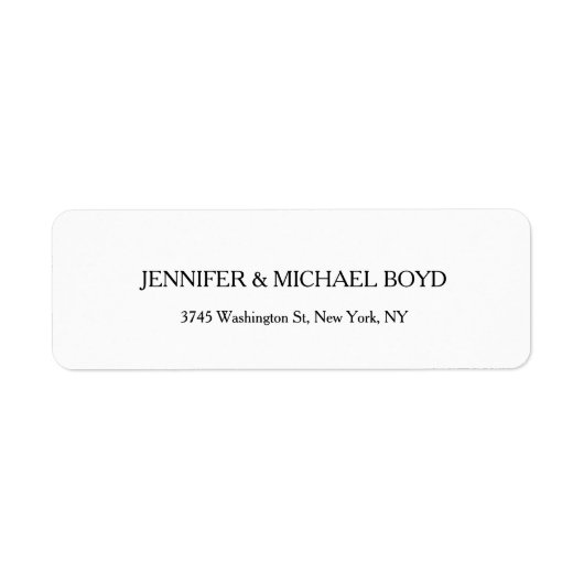 白黒ユニークレトロクラシカルファミリ名 ラベル (正面)