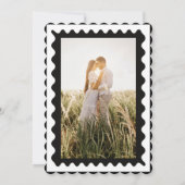 白黒ユニーク写結婚真 セーブザデート (裏面)