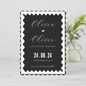 白黒ユニーク写結婚真 セーブザデート (スタンド正面)