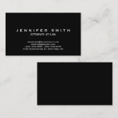 白黒ユニーク弁護士名刺 名刺 (正面/裏面)