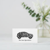 白黒ユニーク自動車産業の名刺 名刺 (スタンド正面)