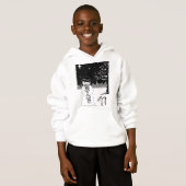 白黒ユニーク雪だるま写真 (正面フル)