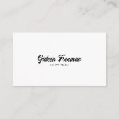 白黒ユニーク鹿スカルタトゥーアーティスト 名刺 (裏面)