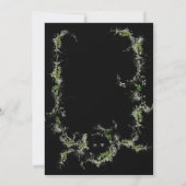 白黒ユーカリリースモノグラム結婚ズ 招待状 (裏面)