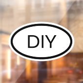 白黒ユーロスタイル楕円形3文字 ウィンドウサイン (シート2)