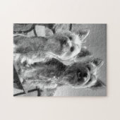 白黒ヨークシャテリア ジグソーパズル (横)