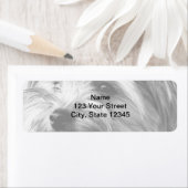 白黒ヨークシャーテリア差出人住所 ラベル (インサイチュ)