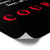 白黒ライオンの感動的勇気 ポスター (角)