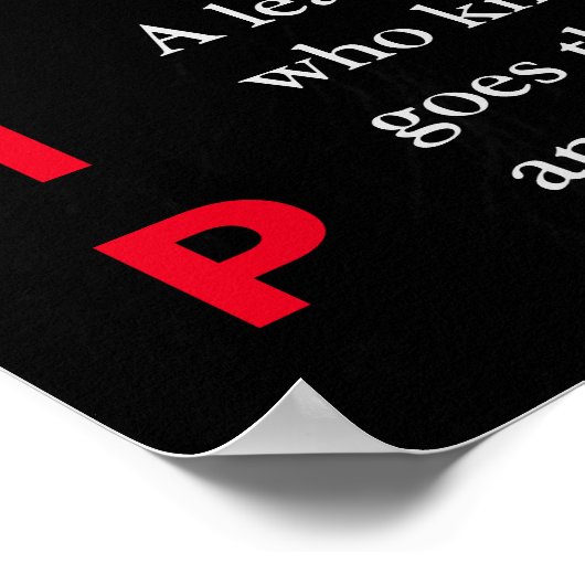 白黒ライオンアイズやる気を起こさせるリーダーシップ ポスター (角)