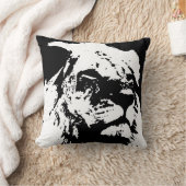 白黒ライオンアーポップ・アートのト クッション (ブランケット)