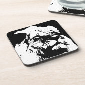 白黒ライオンアーポップ・アートのト コースター (左側)