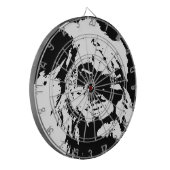 白黒ライオンアーポップ・アートのト ダーツボード (正面左)