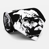 白黒ライオンアーポップ・アートのト ネクタイ (ロール)