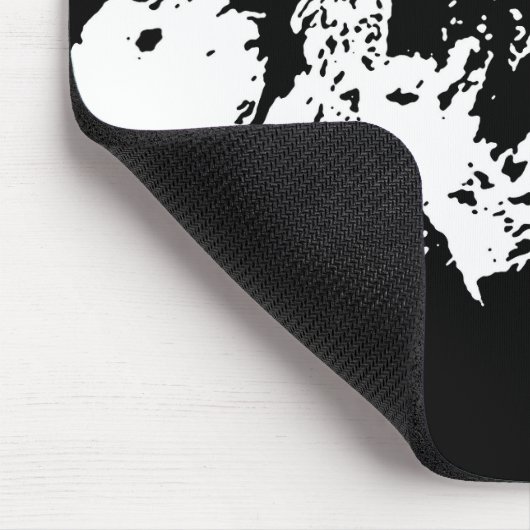 白黒ライオンアーポップ・アートのト マウスパッド (コーナー)