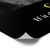 白黒ライオンチャレやる気を起こさせるンジ ポスター (角)