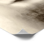 白黒ライオンポートレート ポスター (角)