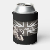 白黒ライオンユニオン誇りを持ったジャックカスタム文字 缶クーラー (缶裏面)