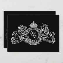 白黒ライオンユニコーンリーガルエンブレム結婚ズ