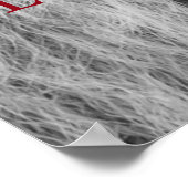 白黒ライオンリーダーシップやる気を起こさせる引用文 ポスター (角)