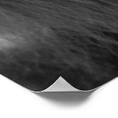 白黒ライオン写真作品 ポスター (角)