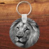 白黒ライオン キーホルダー (正面)