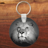 白黒ライオン キーホルダー (正面)