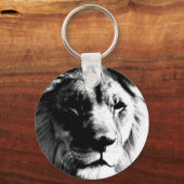 白黒ライオン キーホルダー (正面)