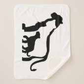 白黒ライオン シェルパブランケット (正面)